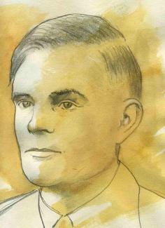 Portrait de Alan Turing par Gaspard Lieb