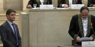 Photo de la remise de prix de Vincent Moureau